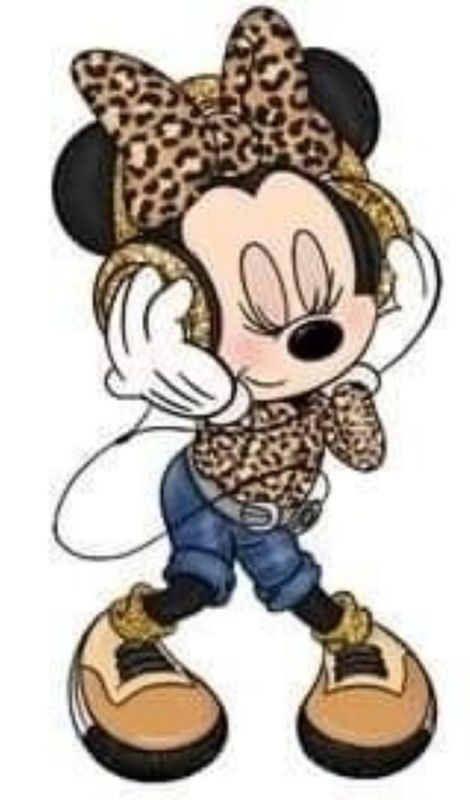 Bügelbild Minnie Maus 10x10cm 