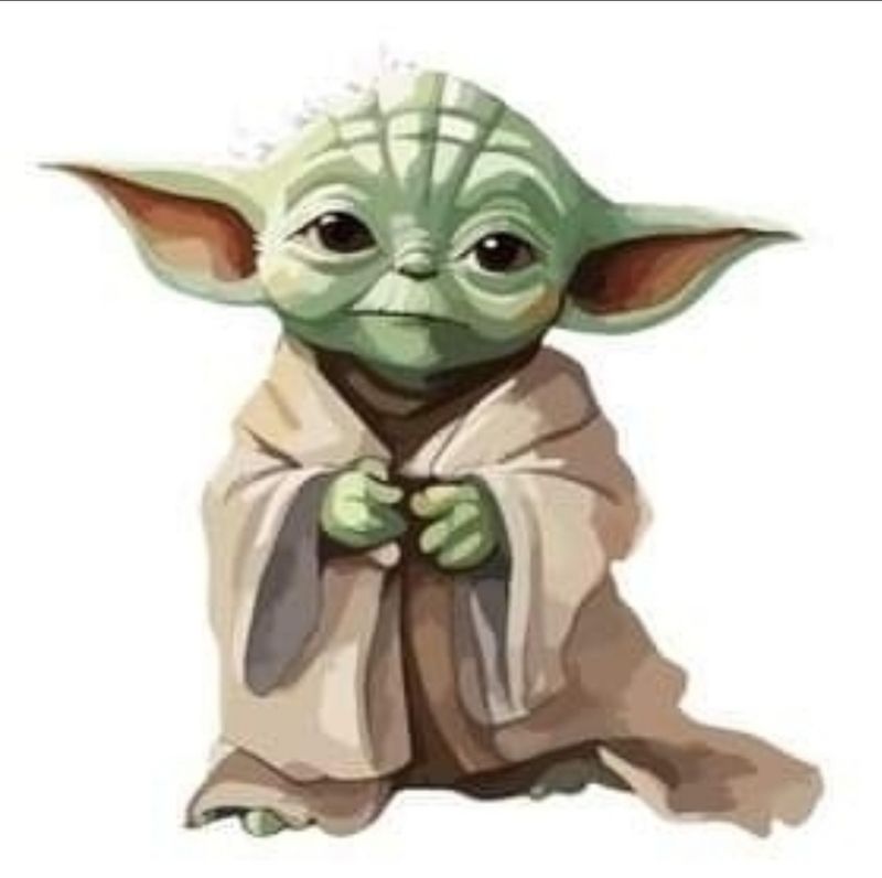 Bügelbild Yoda 15cm 