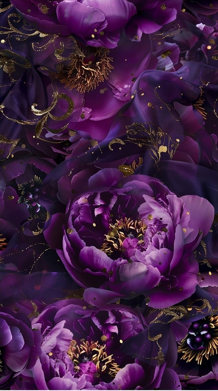 Sommersweat Blumen lila 50cm x 180cm breit