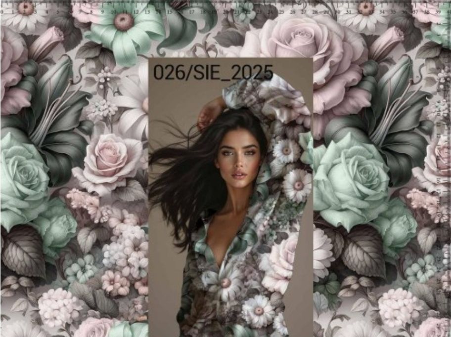 Sommersweat Blumen romantik 50cm x 180cm breit 