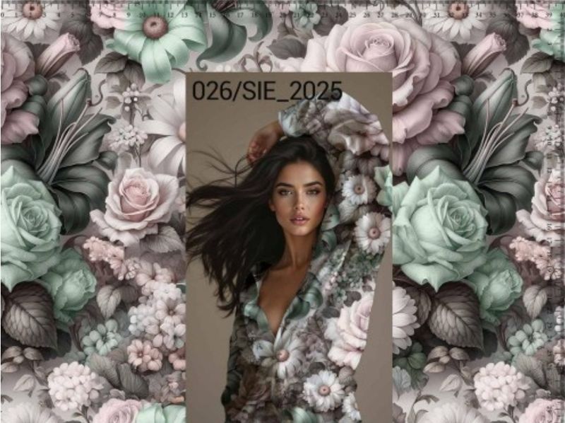 Sommersweat Blumen romantik 50cm x 180cm breit Sommersweat Blumen romantik 50cm x 180cm breit