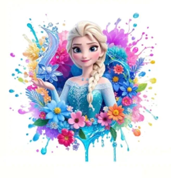 Bügelbild Elsa 22cm hoch 