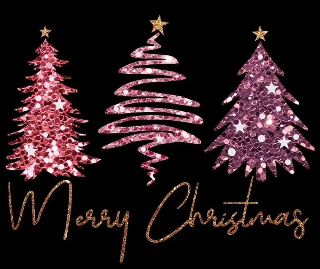 Bügelbild Glitzer Bäume 18cm x 22cm breit 