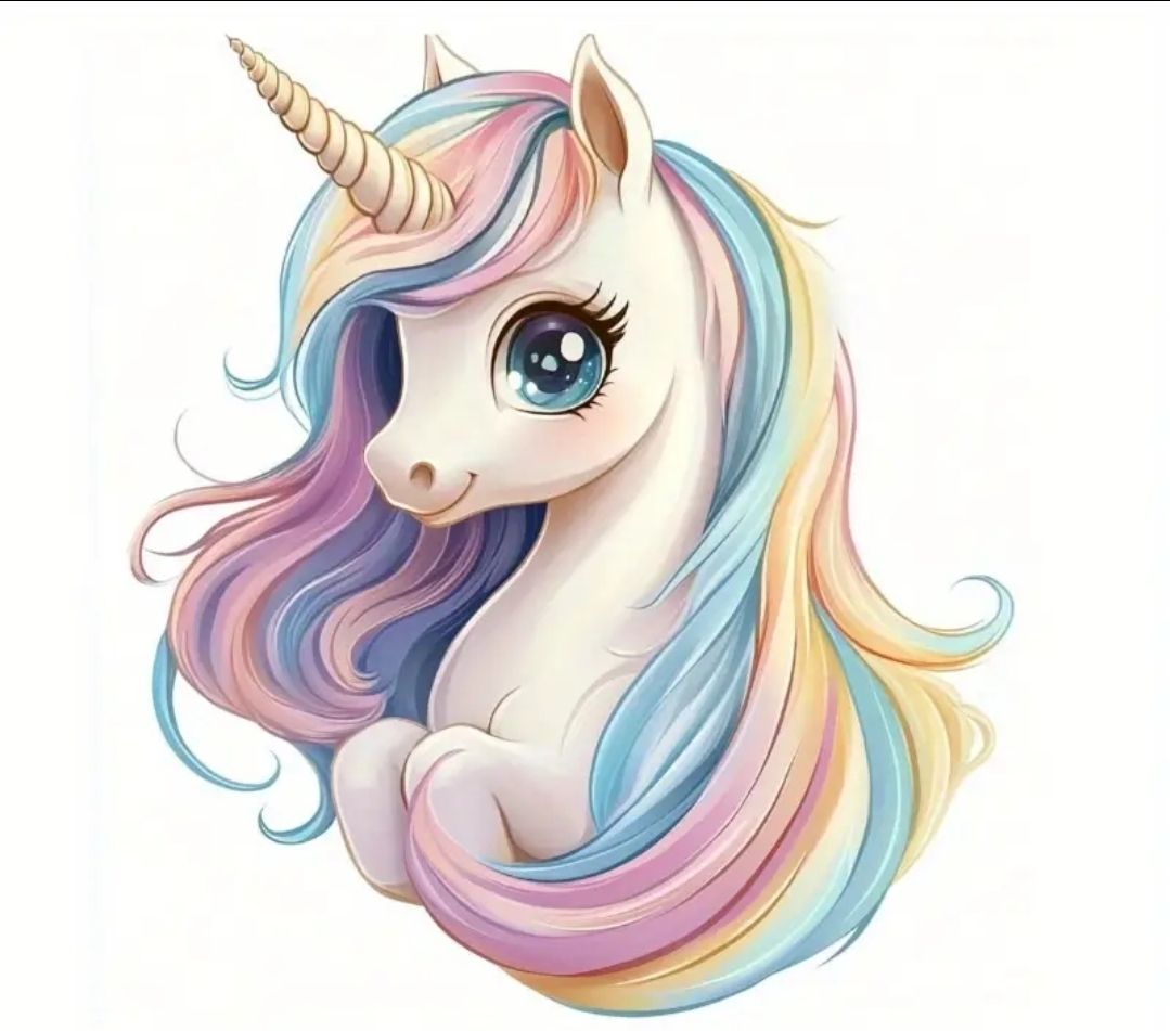 Bügelbild Einhorn 18cm 