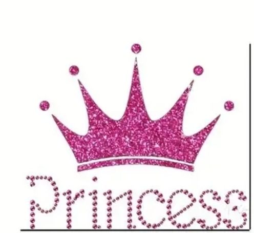 Bügelbild Princess pink 8cm breit 