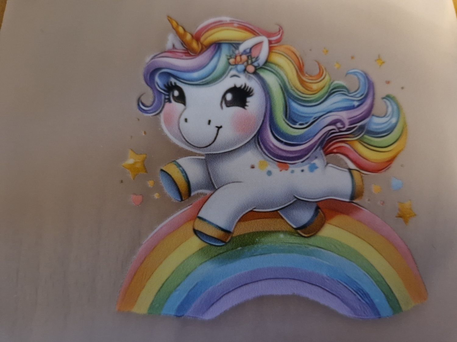 Bügelbild Einhorn ca 7cm hoch