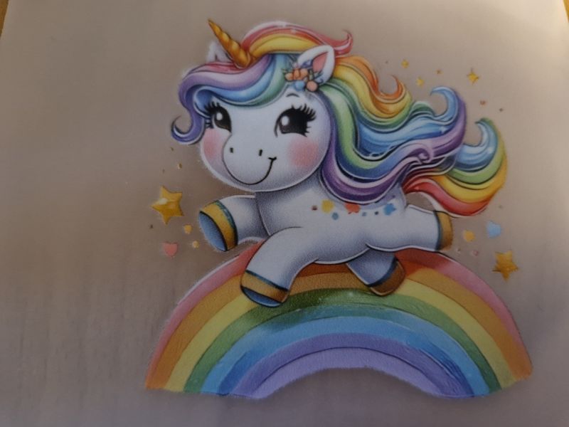 Bügelbild Einhorn ca 7cm hoch