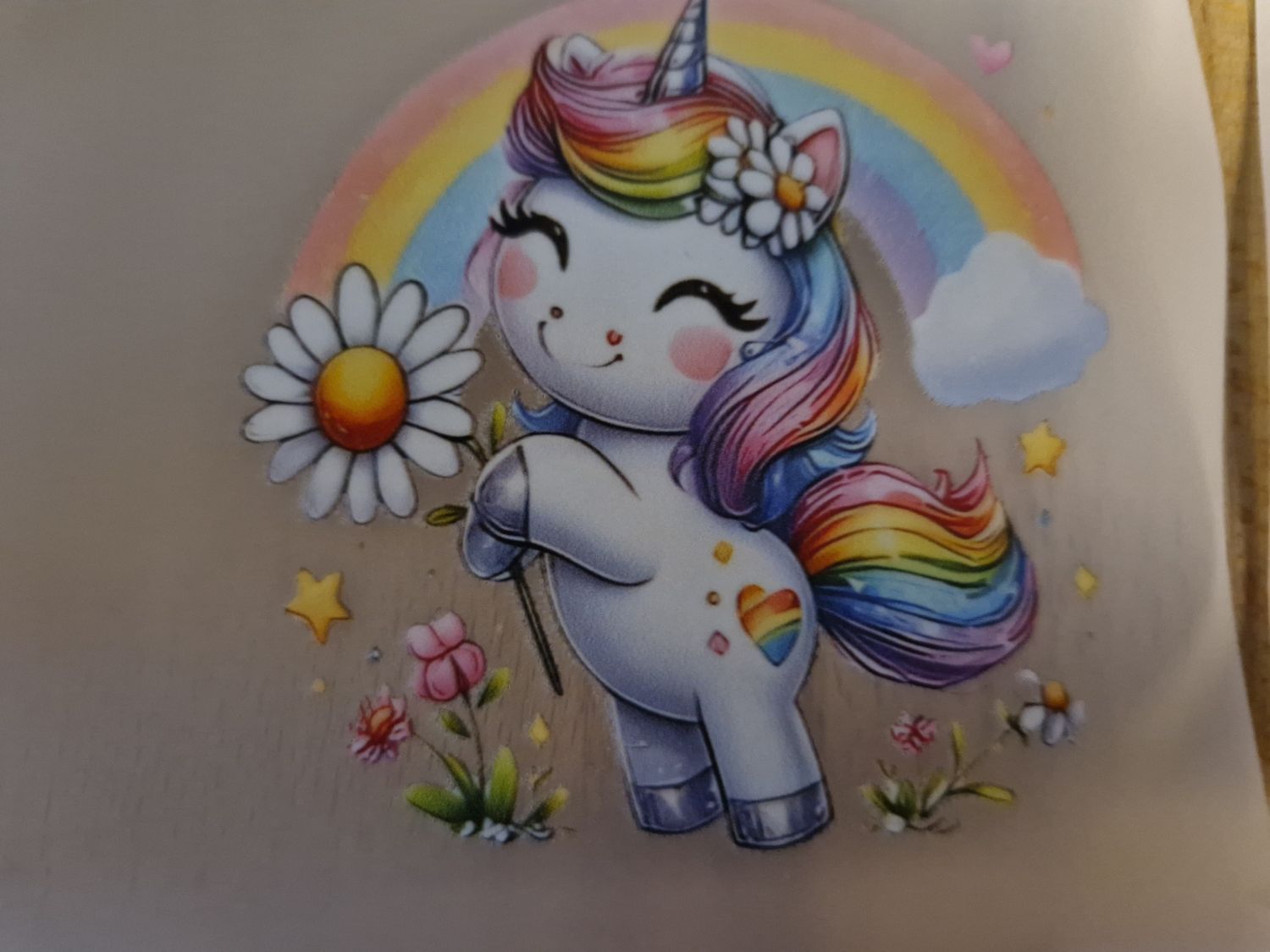 Bügelbild Einhorn ca 7cm hoch