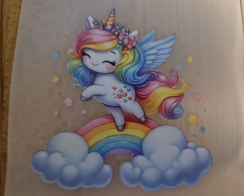 Bügelbild Einhorn ca 7cm hoch