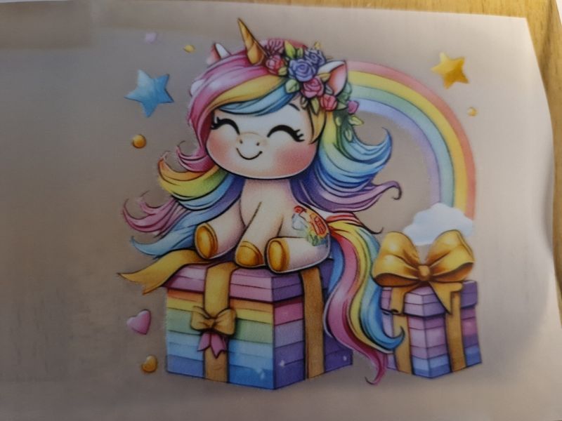 Bügelbild Einhorn ca 7cm hoch