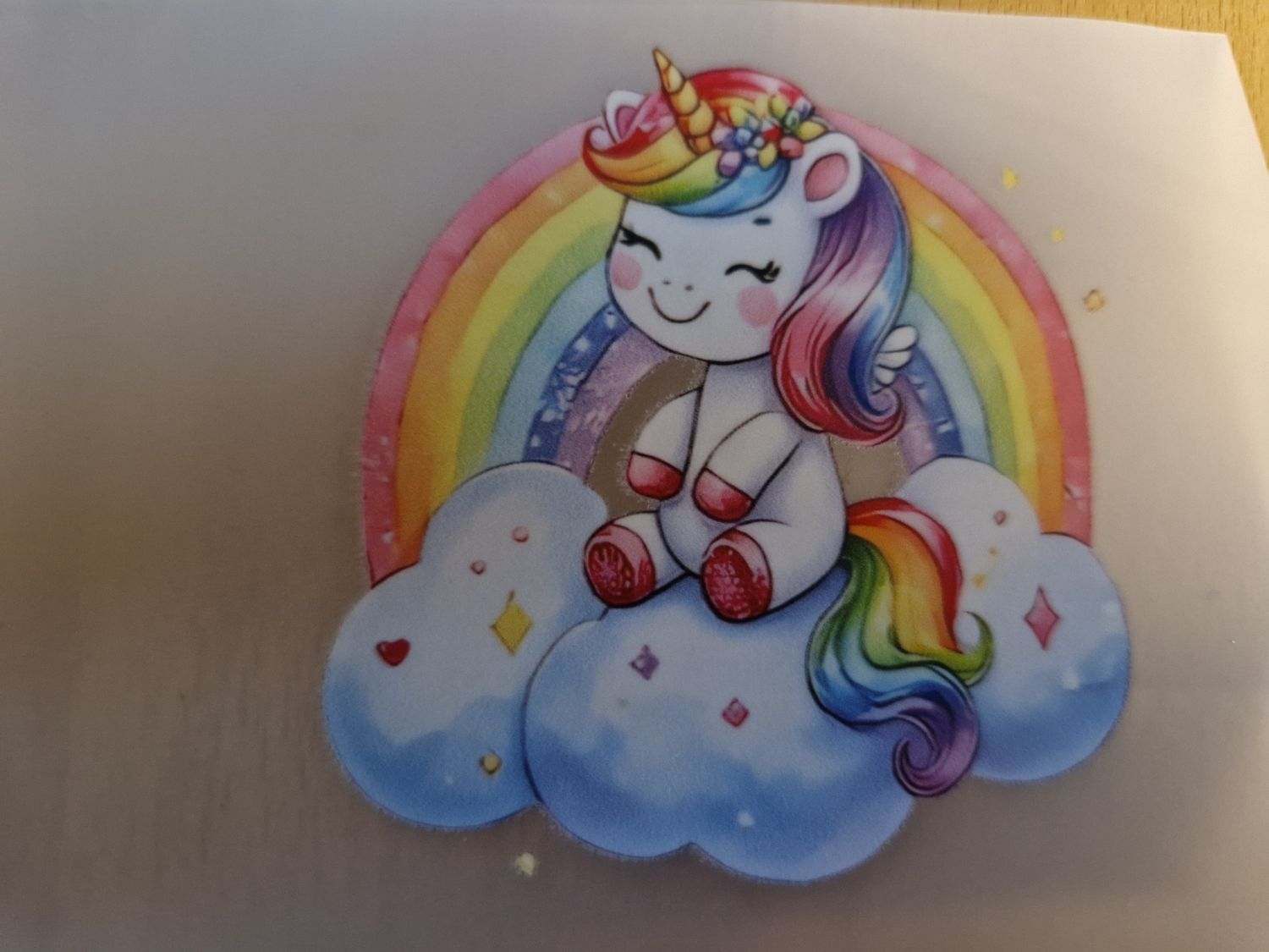 Bügelbild Einhorn ca 7cm hoch