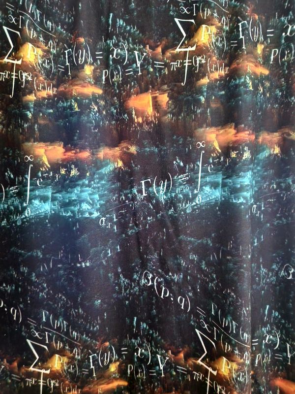 French-Terry Chemie Moleküle 50cm x 160cm breit - neue Qualität