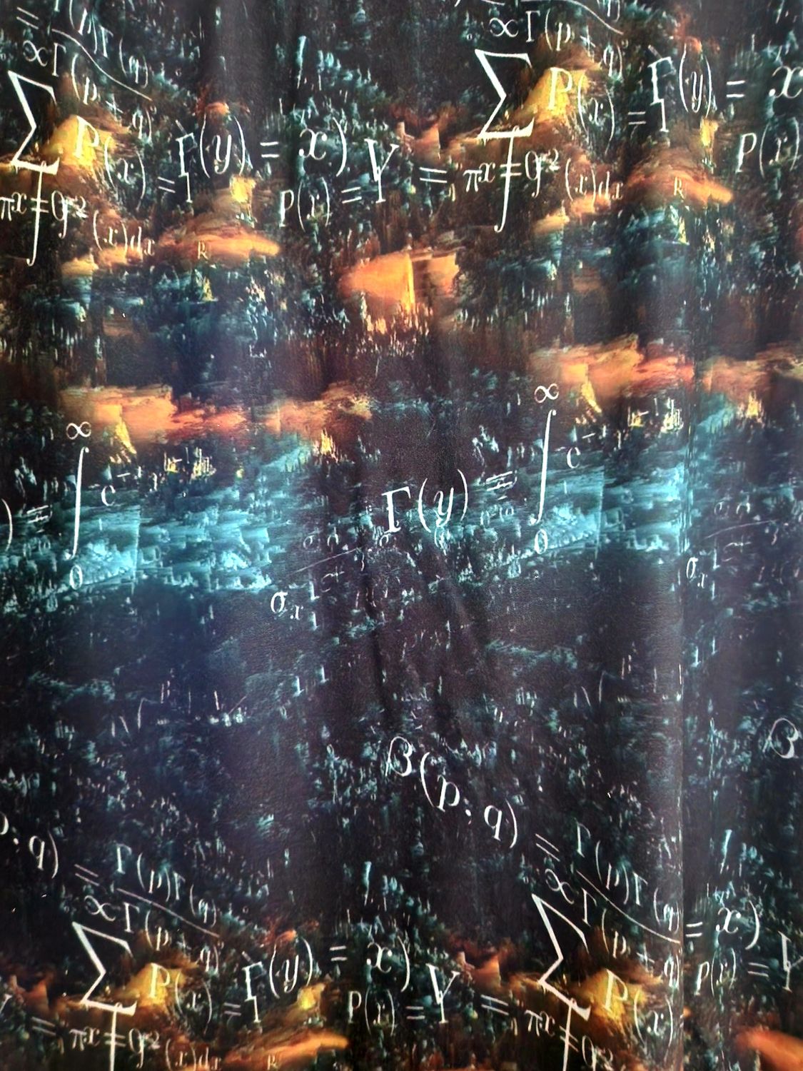 French-Terry Chemie Moleküle 50cm x 160cm breit - neue Qualität