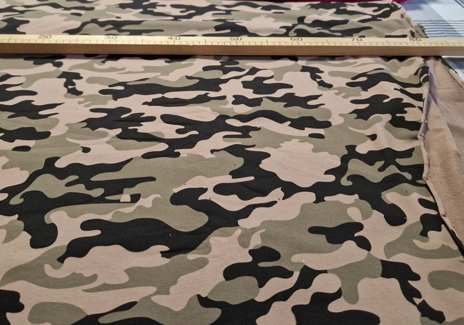 Sommersweat Camouflage 50cm x 170cm breit 
