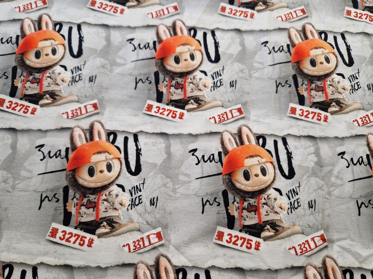 Sommersweat Labubu 50cm x 180cm breit 