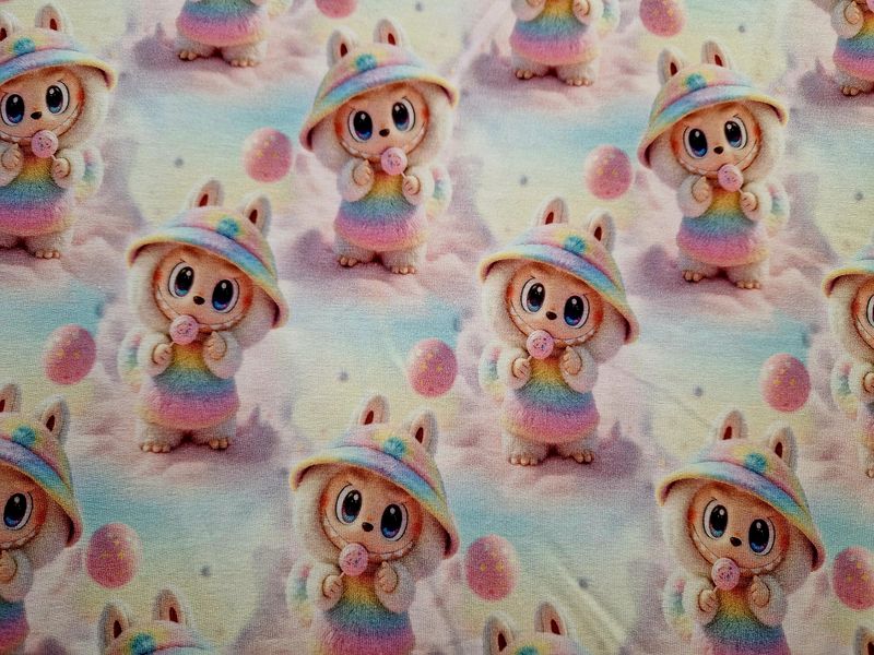 Sommersweat Labubu 50cm x 180cm breit Sommersweat Labubu 50cm x 180cm breit