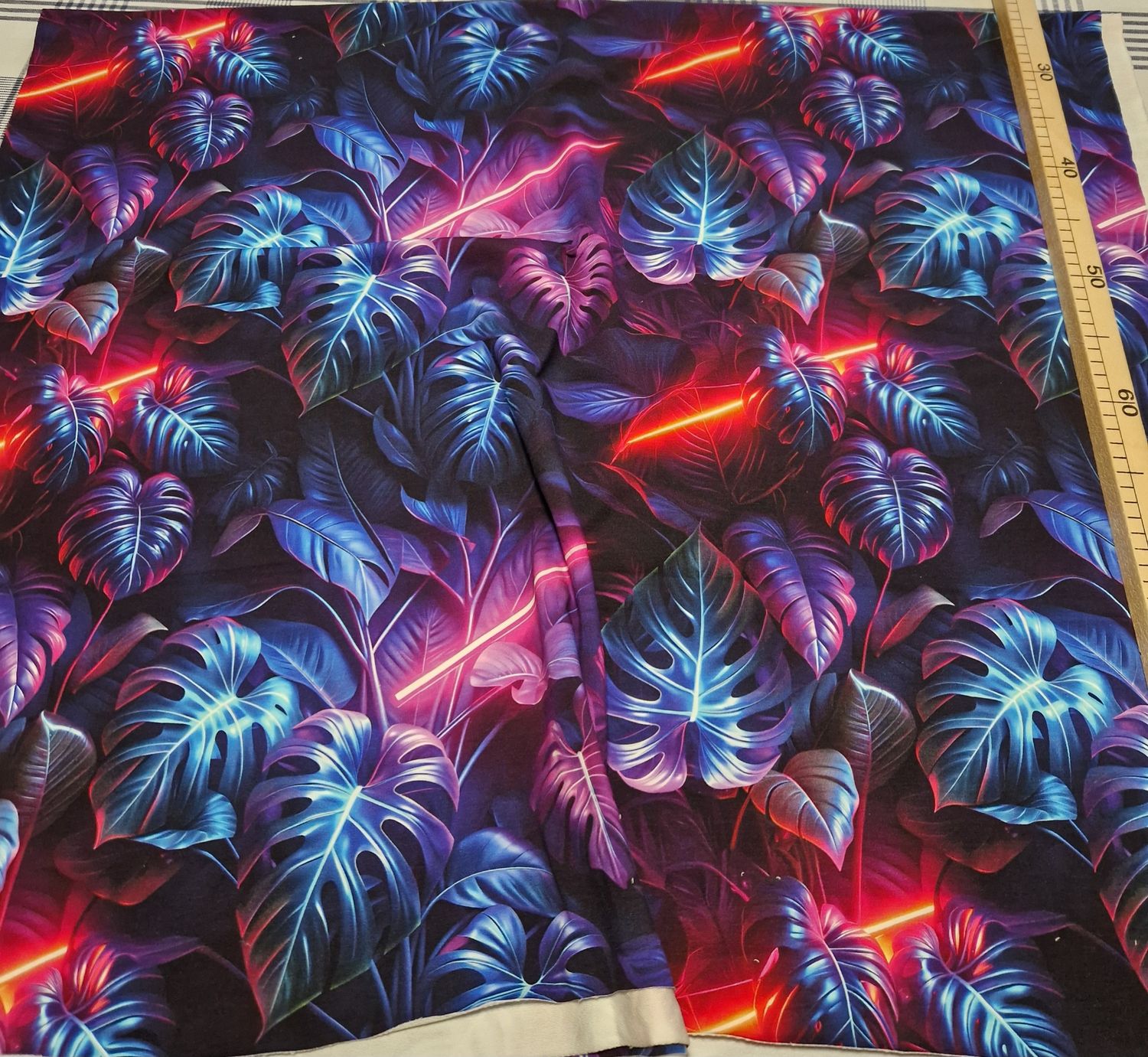 Sommersweat Monstera 50cm x 180cm breit 