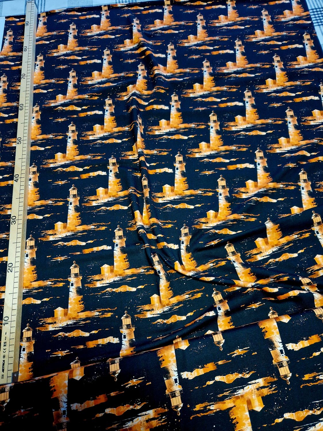 Sommersweat Leuchtturm 50cm x 180cm breit 