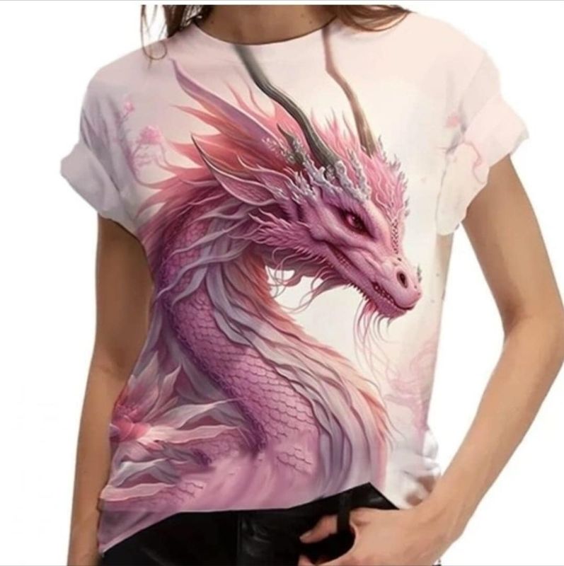 Sommersweat Drache rosa Panele 80x180cm Sommersweat Drache rosa Panele 80x180cm