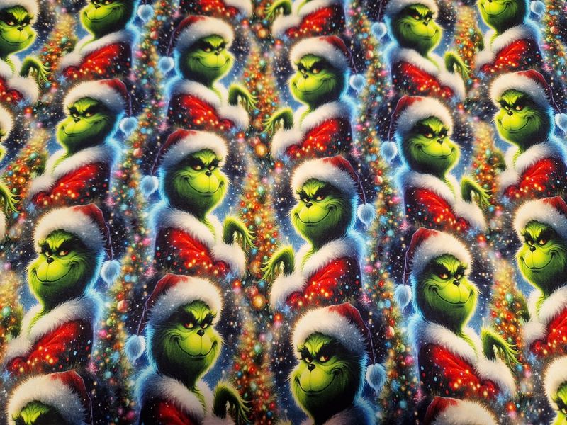 Sommersweat Grinch 45cm x 180cm breit Sommersweat Grinch 45cm x 180cm breit