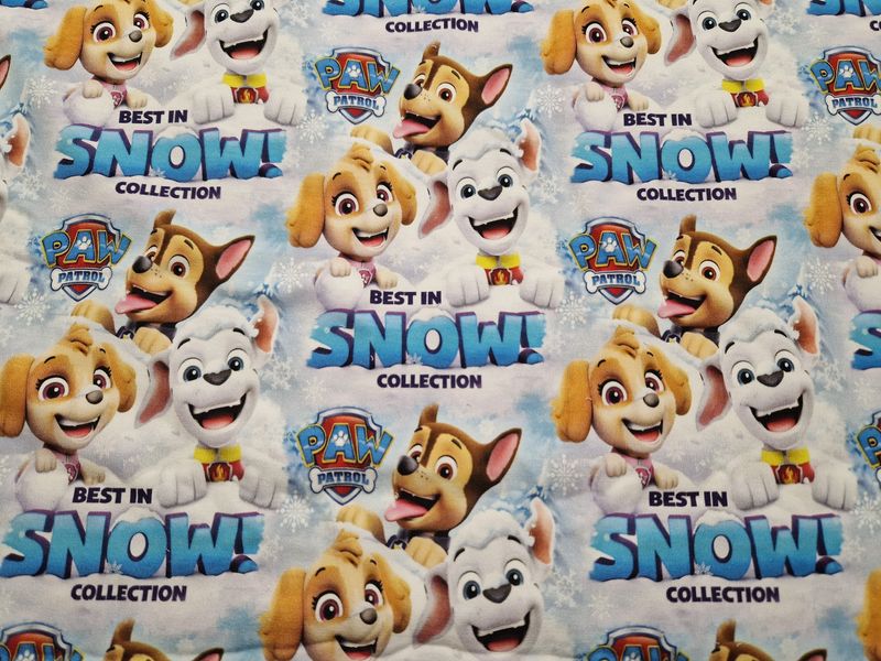 Sommersweat Paw Patrol Snow 50cm x 180cm breit Sommersweat Paw Patrol Snow 50cm x 180cm breit