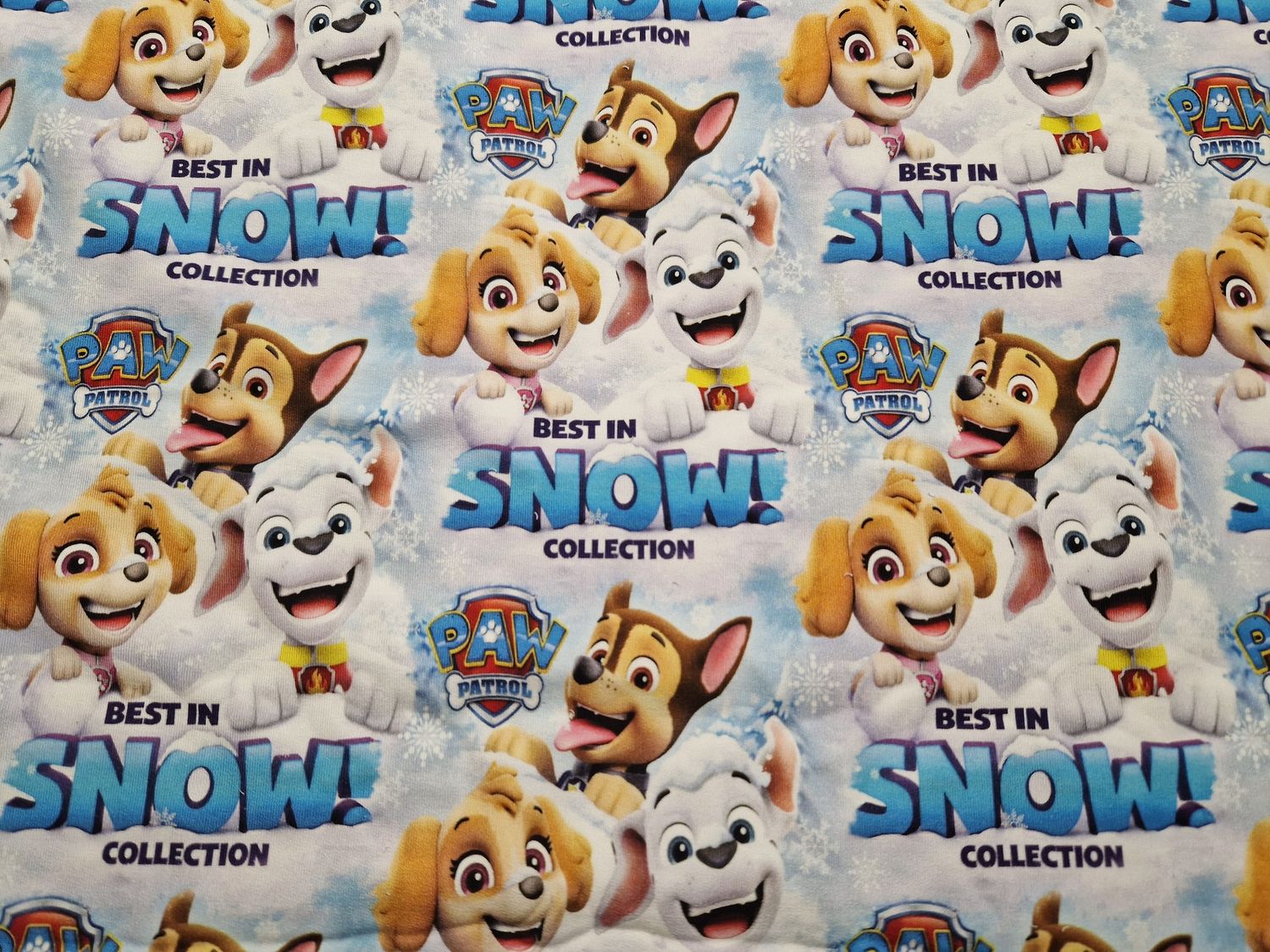 Sommersweat Paw Patrol Snow 50cm x 180cm breit 