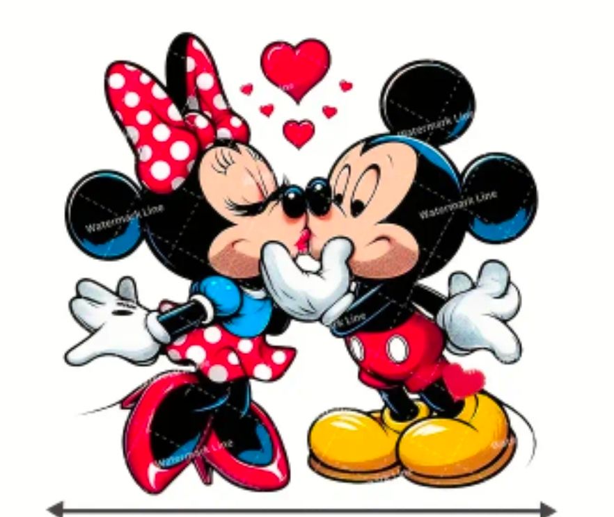 Bügelbild Minnie Micky Maus 22cm hoch 