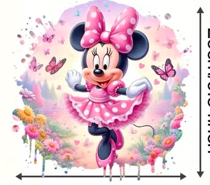 Bügelbild Minnie Maus 25cm hoch 