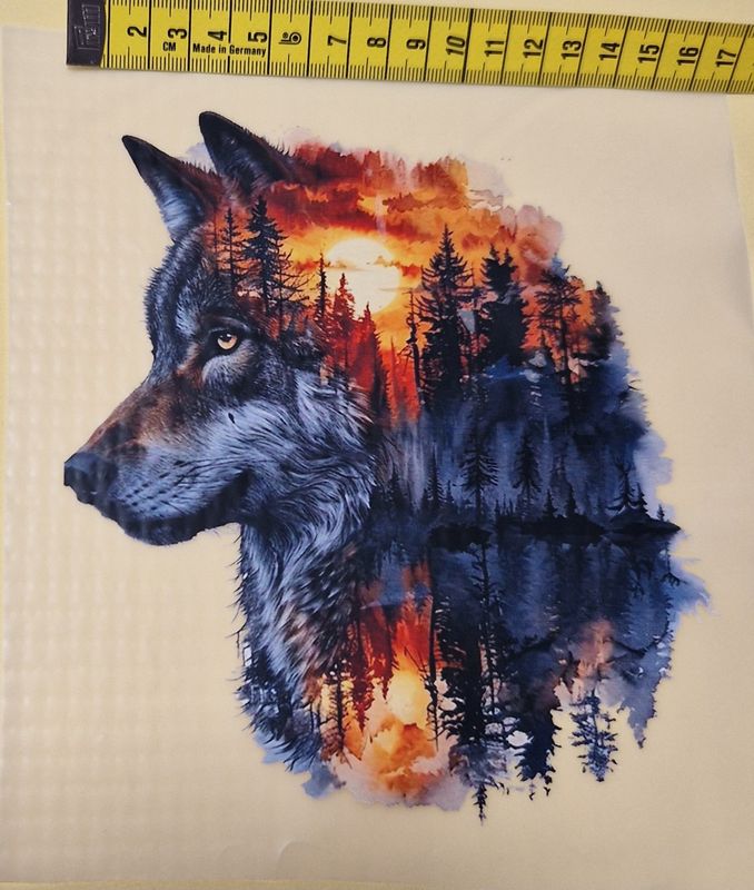 Bügelbild Wolf 17cm