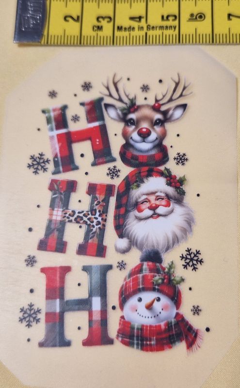 Bügelbild HoHoHo Weihnachten 8cm