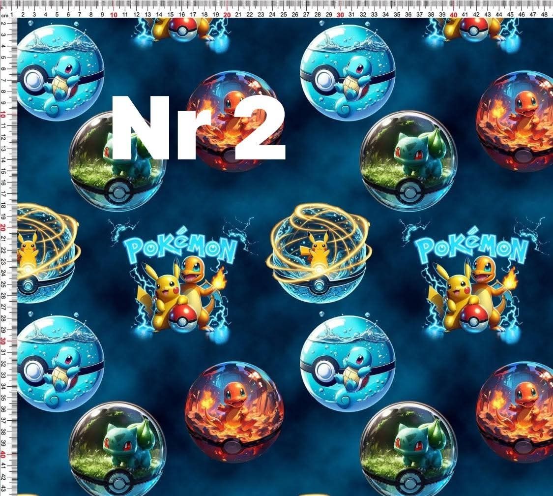 Sommersweat Pokemon 50cm x 180cm breit neue Lieferung im November