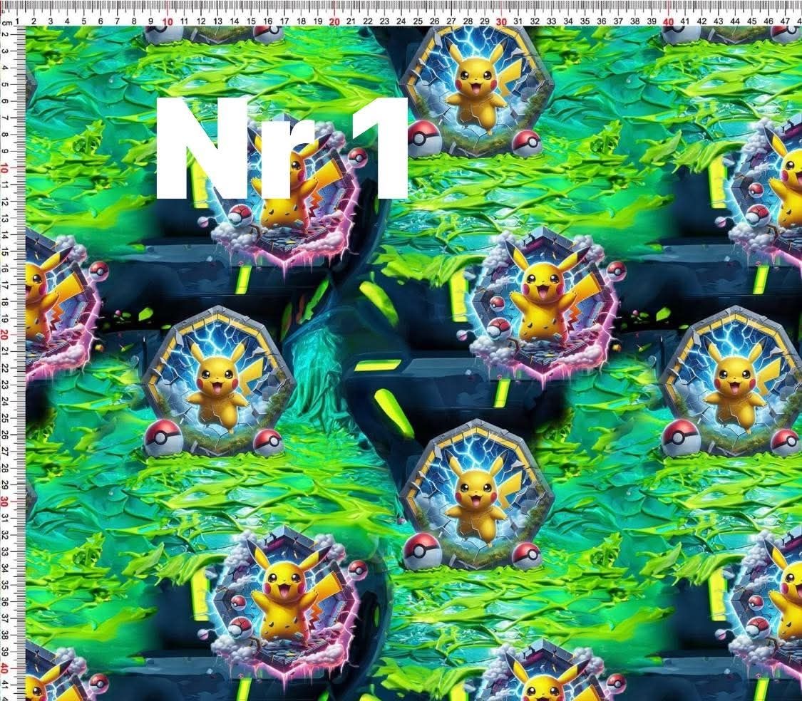 Sommersweat Pokemon 50cm x 180cm breit neue Lieferung im November