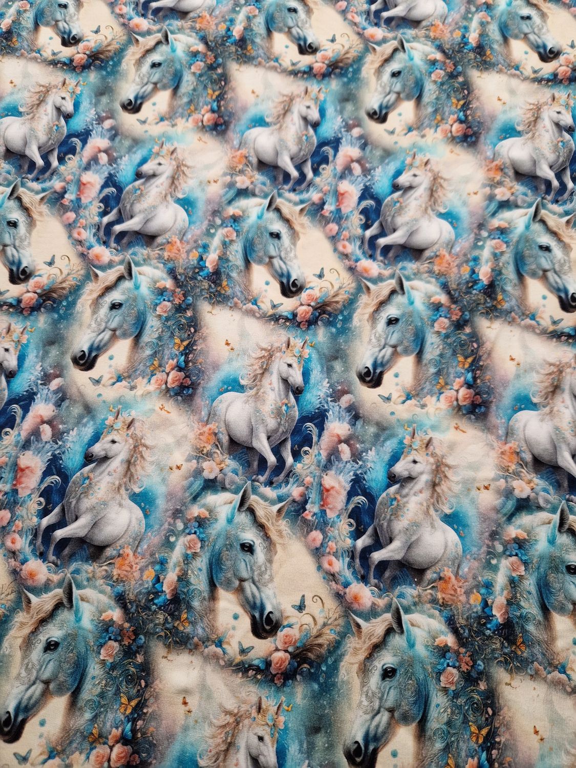 Sommersweat Pferde 88cm x 180cm breit 