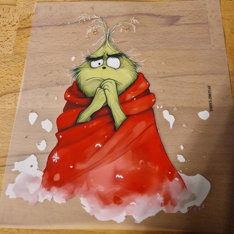 Bügelbild Grinch Weihnachten 20cm