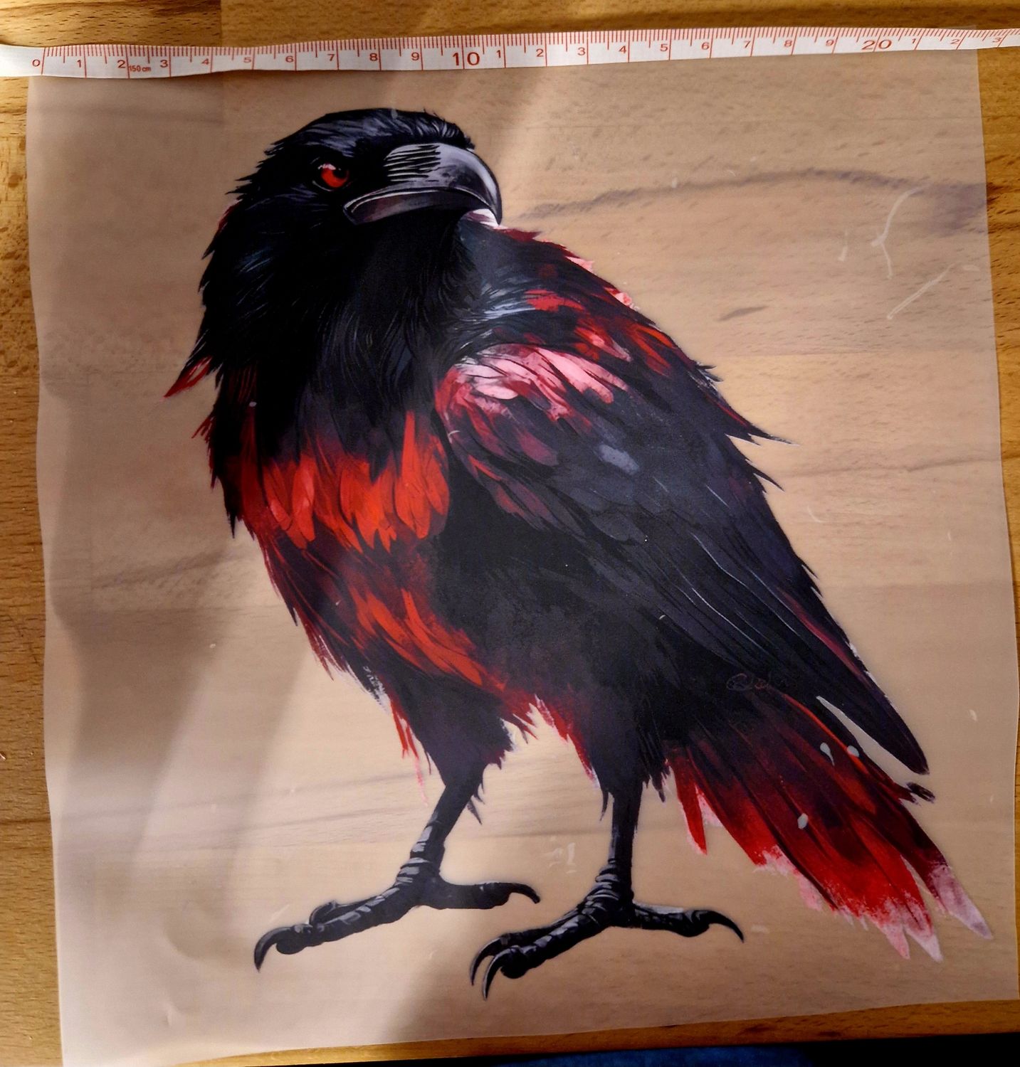 Bügelbild Rabe 22cm Bügelbild Rabe 22cm