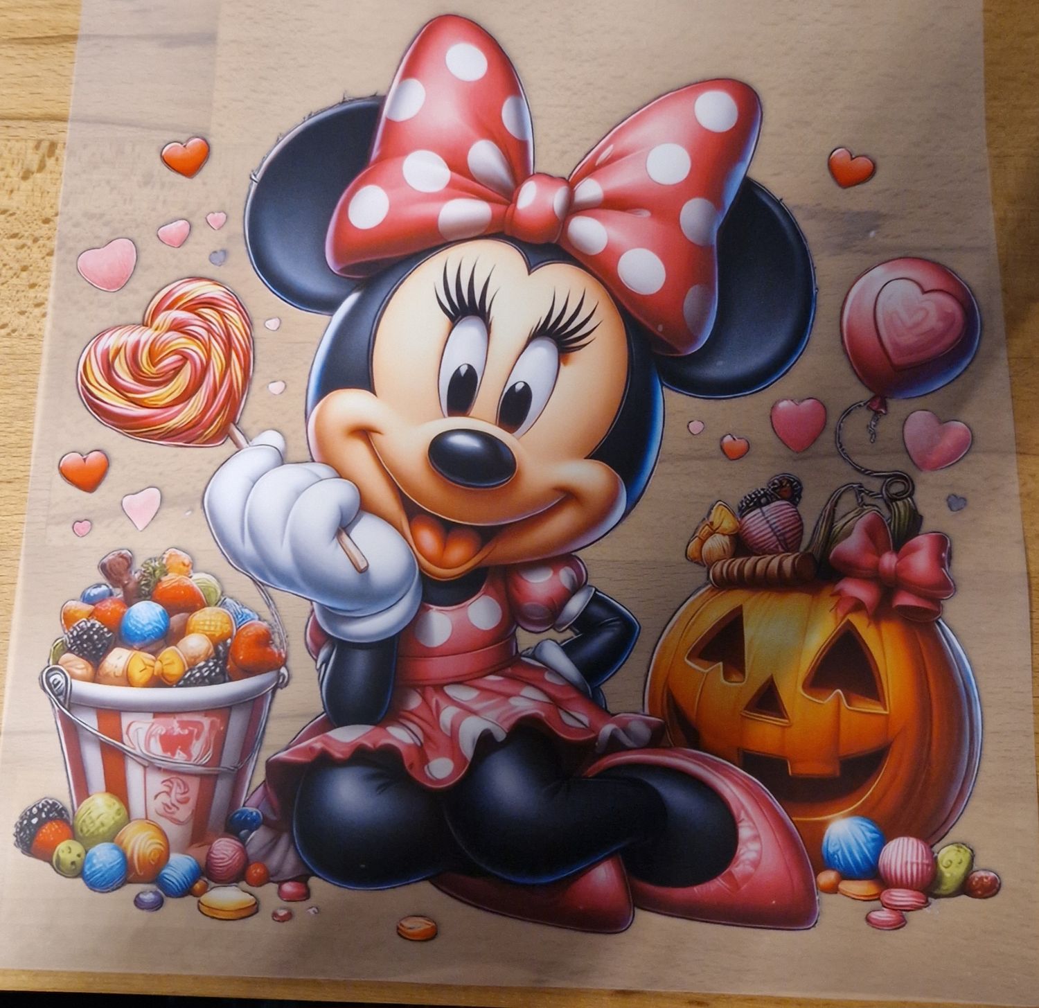 Bügelbild Minnie Maus 22cm hoch Bügelbild Minnie Maus 22cm hoch