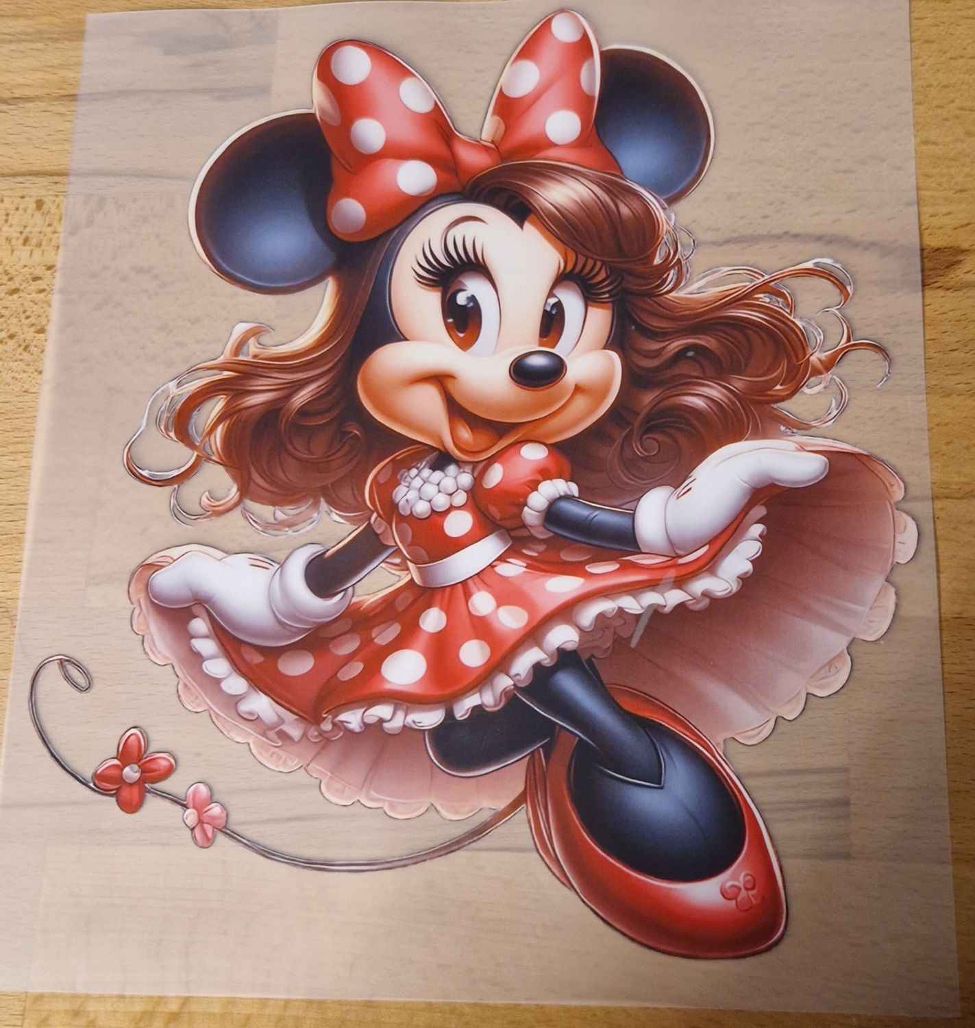 Bügelbild Minnie Maus 22cm hoch Bügelbild Minnie Maus 22cm hoch