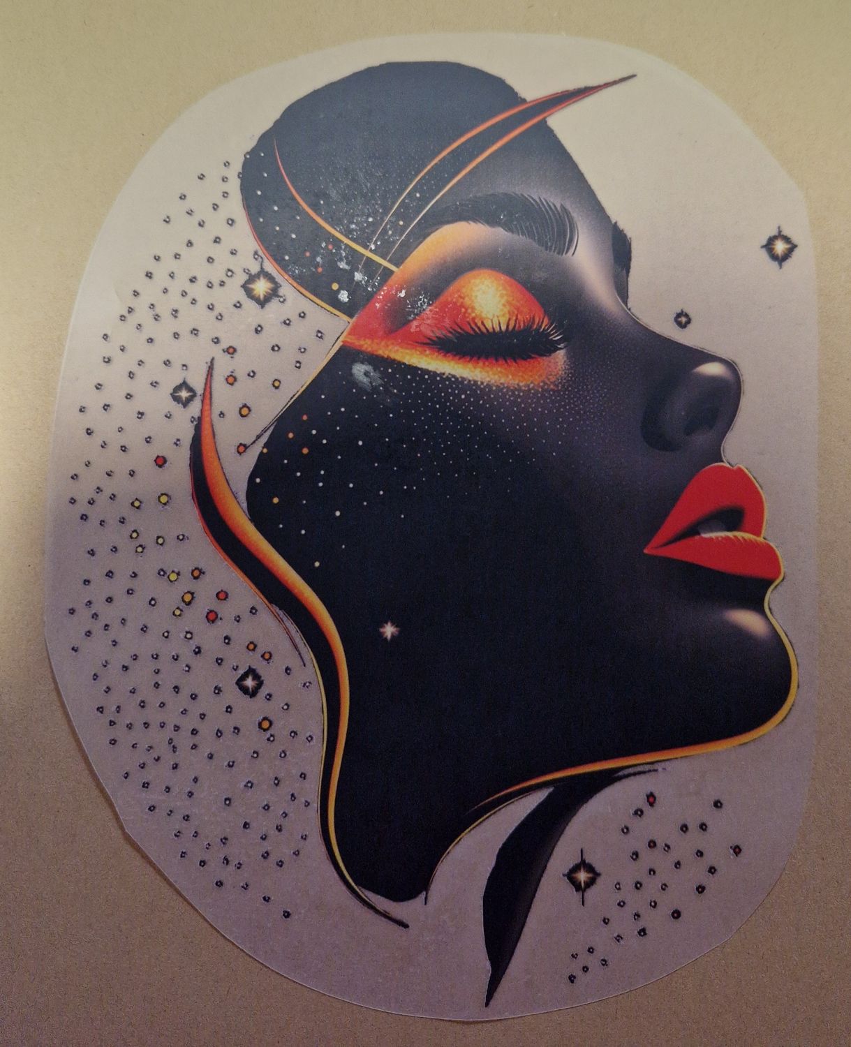 Bügelbild elegante Frau 22cm Bügelbild elegante Frau 22cm