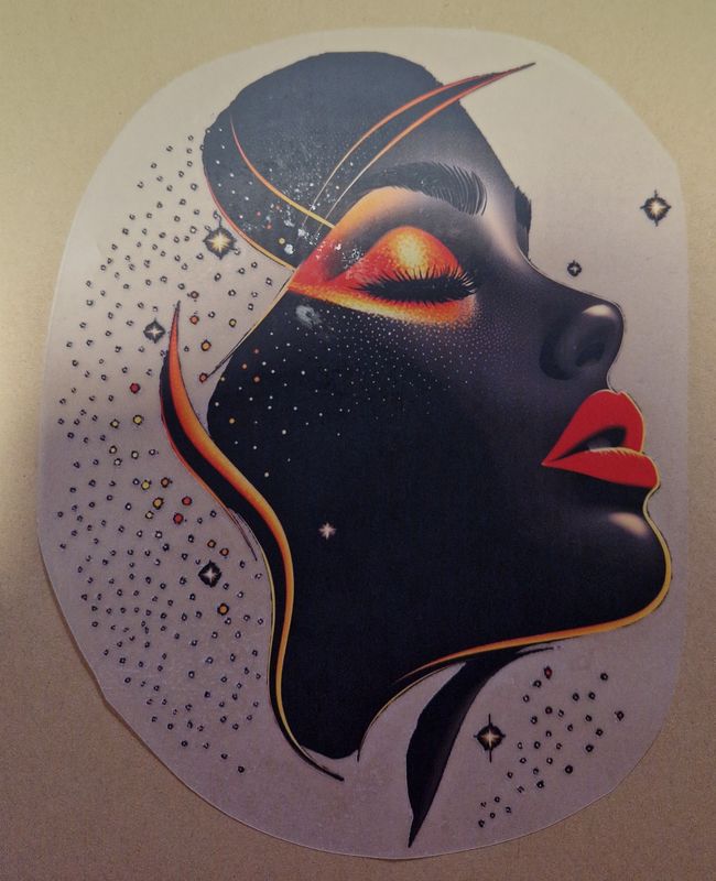 Bügelbild elegante Frau 22cm