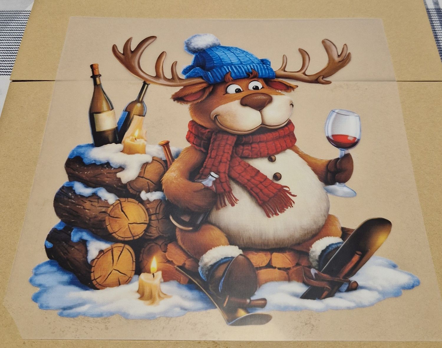 Bügelbild Rentier Nr.1 - 22cm Bügelbild Rentier Nr.1 - 22cm