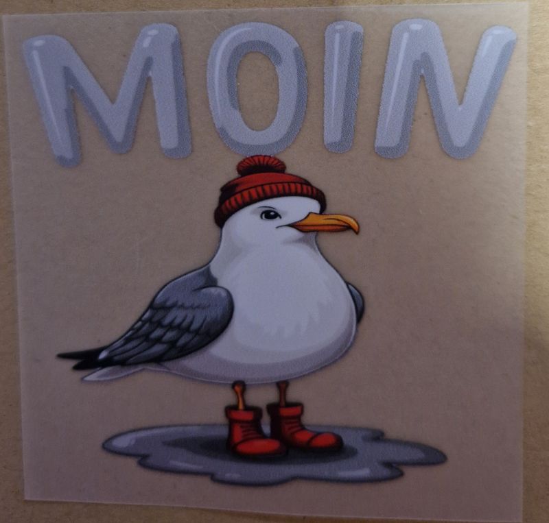 Bügelbild Möwe Moin 9x9cm