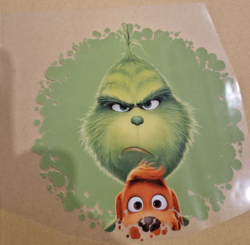 Bügelbild Grinch 10x10cm 