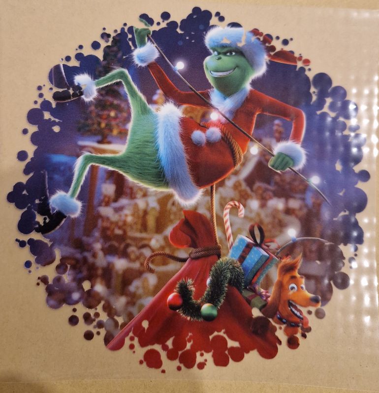 Bügelbild Grinch 15x15cm 