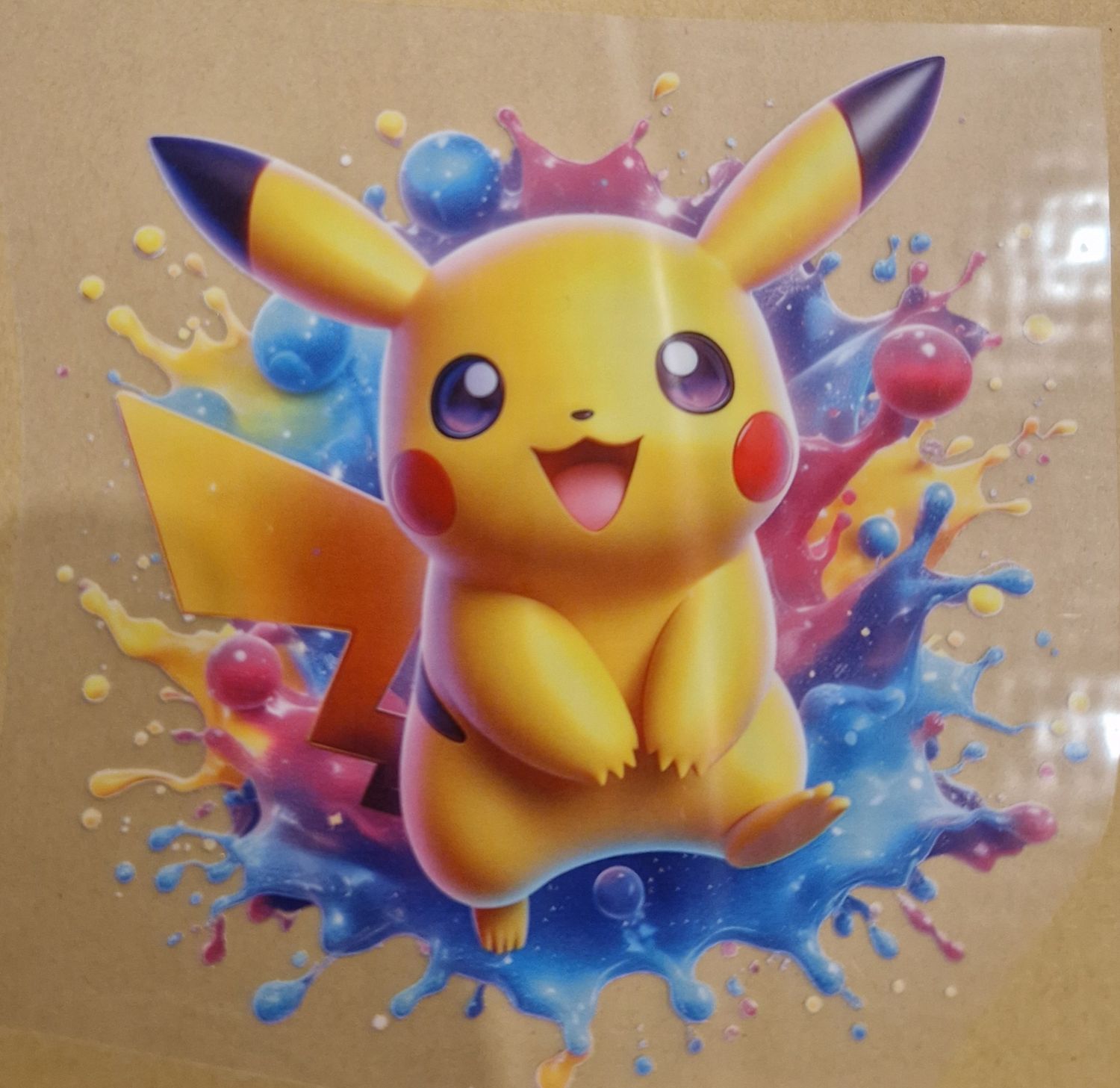 Bügelbild Pokemon Pikatschu 15x15cm Bügelbild Pokemon Pikatschu 15x15cm