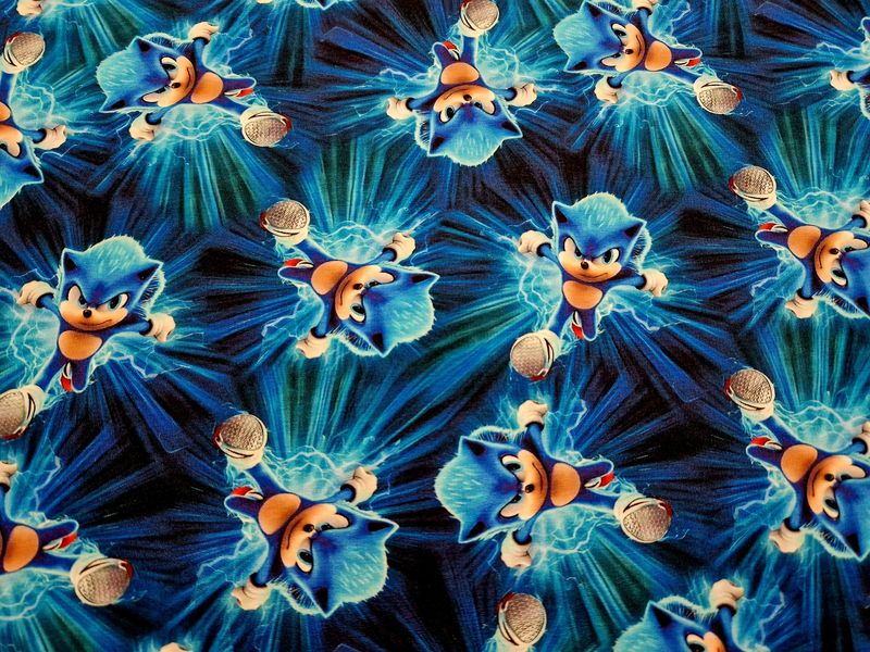 Sommersweat Sonic blau 50cm x 180cm breit 