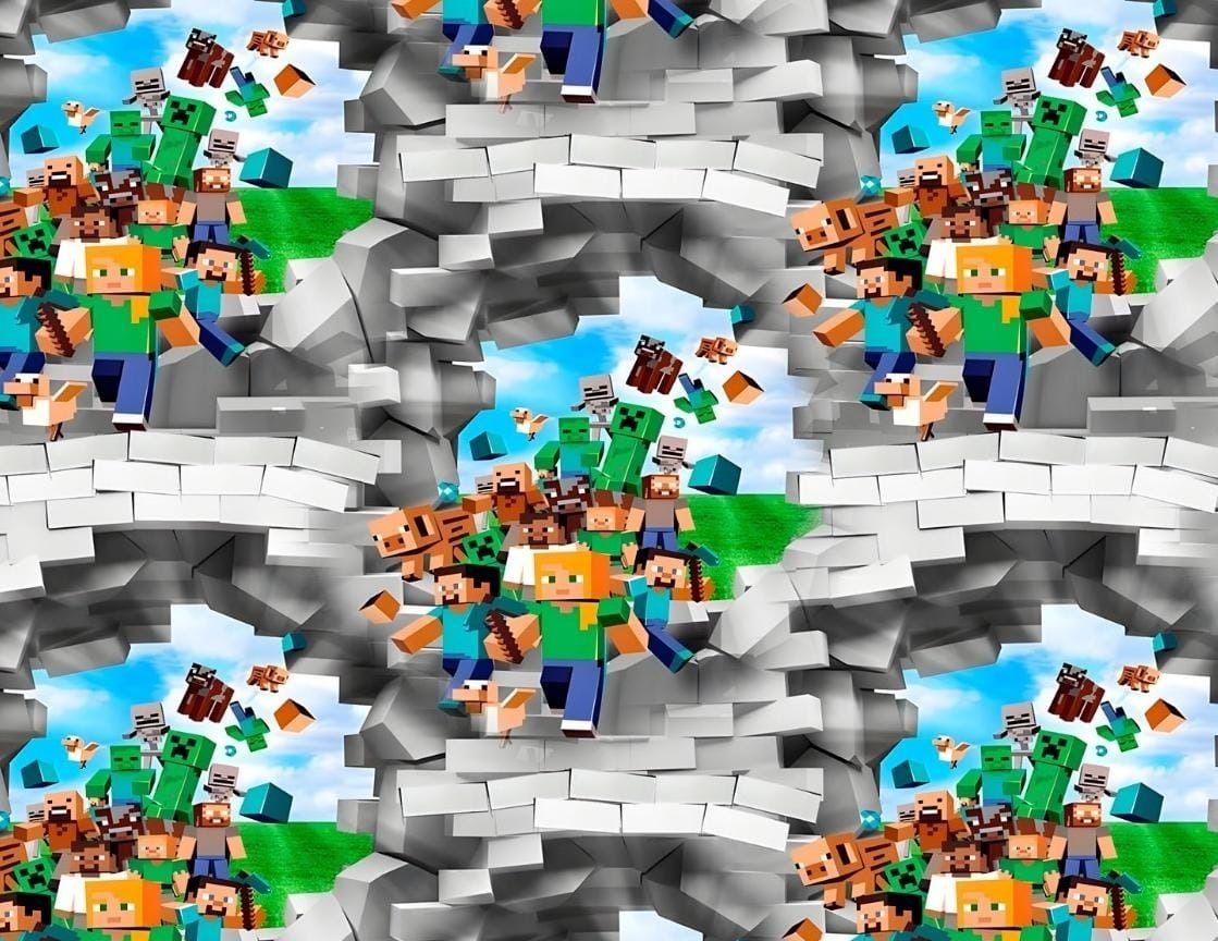 Sommersweat Minecraft 50cm x 180cm breit Sommersweat Minecraft 50cm x 180cm breit