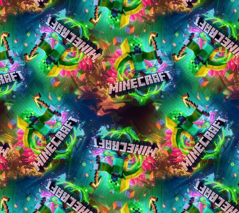 Sommersweat Minecraft 50cm x 180cm breit