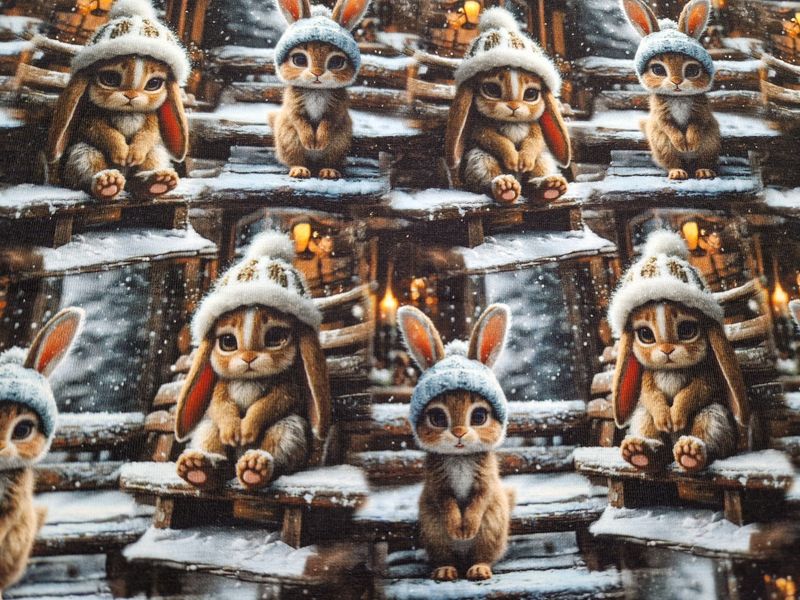 Sommersweat Hasen 50cm x 180cm breit 