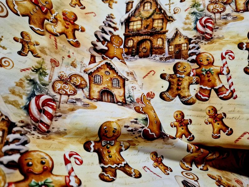 Sommersweat Lebkuchen 50cm x 180cm breit
