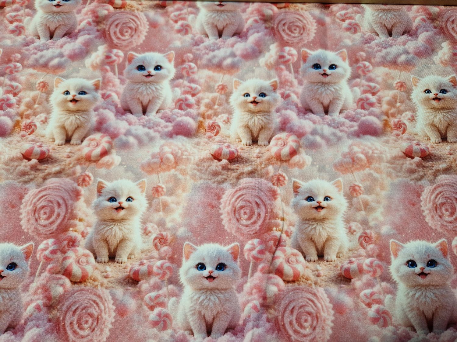 Sommersweat Katzen rosa 50cm x 180cm breit Sommersweat Katzen rosa 50cm x 180cm breit